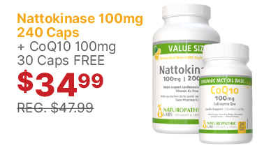 View Naturopathic Labs Nattokinase 100mg 240 VCaps