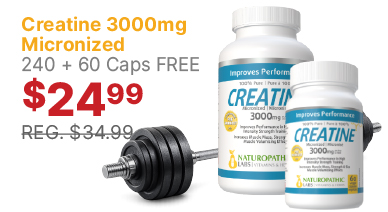 View Naturopathic Labs Creatine 3000mg Micronized 240 VCaps