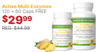 View Naturopathic Labs Active Multi Enzymes 120 + 60 Caps FREE