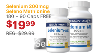 View Naturopathic Labs Selenium 200mcg 180 + 90 Caps FREE