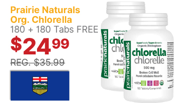 View Prairie Naturals Organic Chlorella Broken Cell Wall 180 tabs