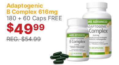 View Naturopathic Labs Adaptogenic B Complex 180 + 60 Caps FREE