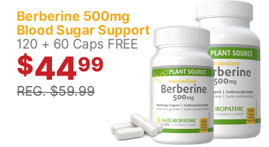 View Naturopathic Labs Berberine 500mg 120 + 60 Caps FREE