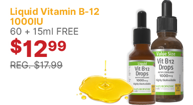 View Naturopathic Labs B-12 1000iu Liquid 60 + 15ml FREE