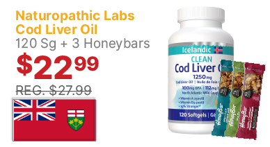 View Naturopathic Labs Cod Liver Oil 120 Softgels + 3 Honey Bars