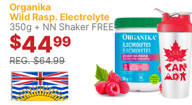 View Organika Electrolytes Raspberry 350g + NN Shaker FREE