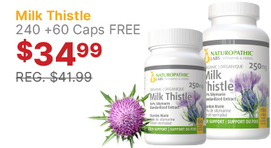 View Naturopathic Labs Organic Milk Thistle 250mg - 240 + 60 Caps FREE