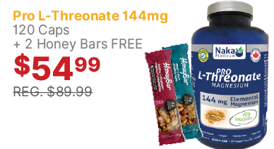 View Naka Pro L-Threonate Magnesium 144mg - 120 V-Caps + BONUS
