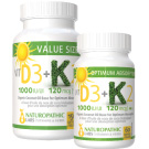 Vitamin D3 1,000iu + K2 120mcg - 150 + 60 Softgels FREE